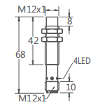 M12非埋式接近開關插件式