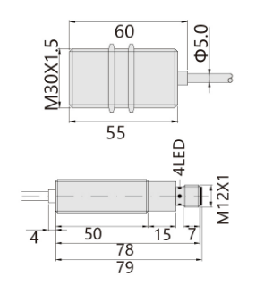230℃M30埋入式耐高溫接近開關